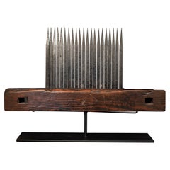 Antique Meiji Period Rice Straw Comb, Japan	