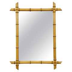 Rechteckiger französischer Spiegel aus Kunstbambus (H 30 3/4 x B 23 1/2)