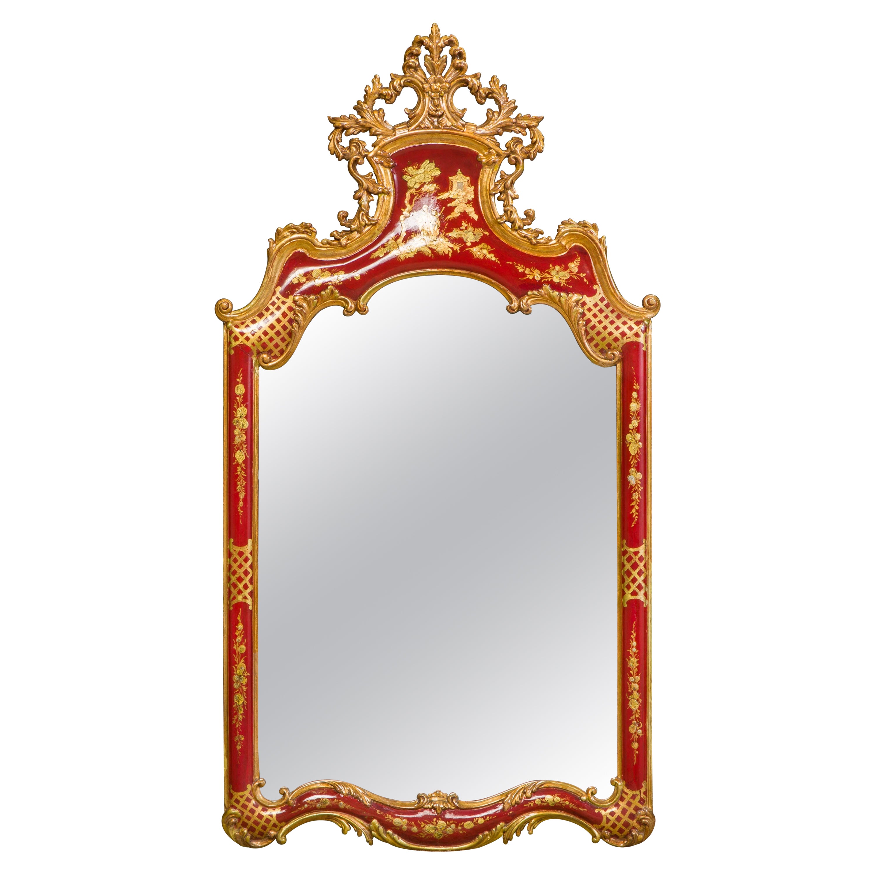 Maison Jansen Parcel-Gilt Mirror with COA from James Archer Abbott, 1940's  For Sale