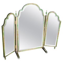 Charming Hand Painted Vanity Tri Mirror