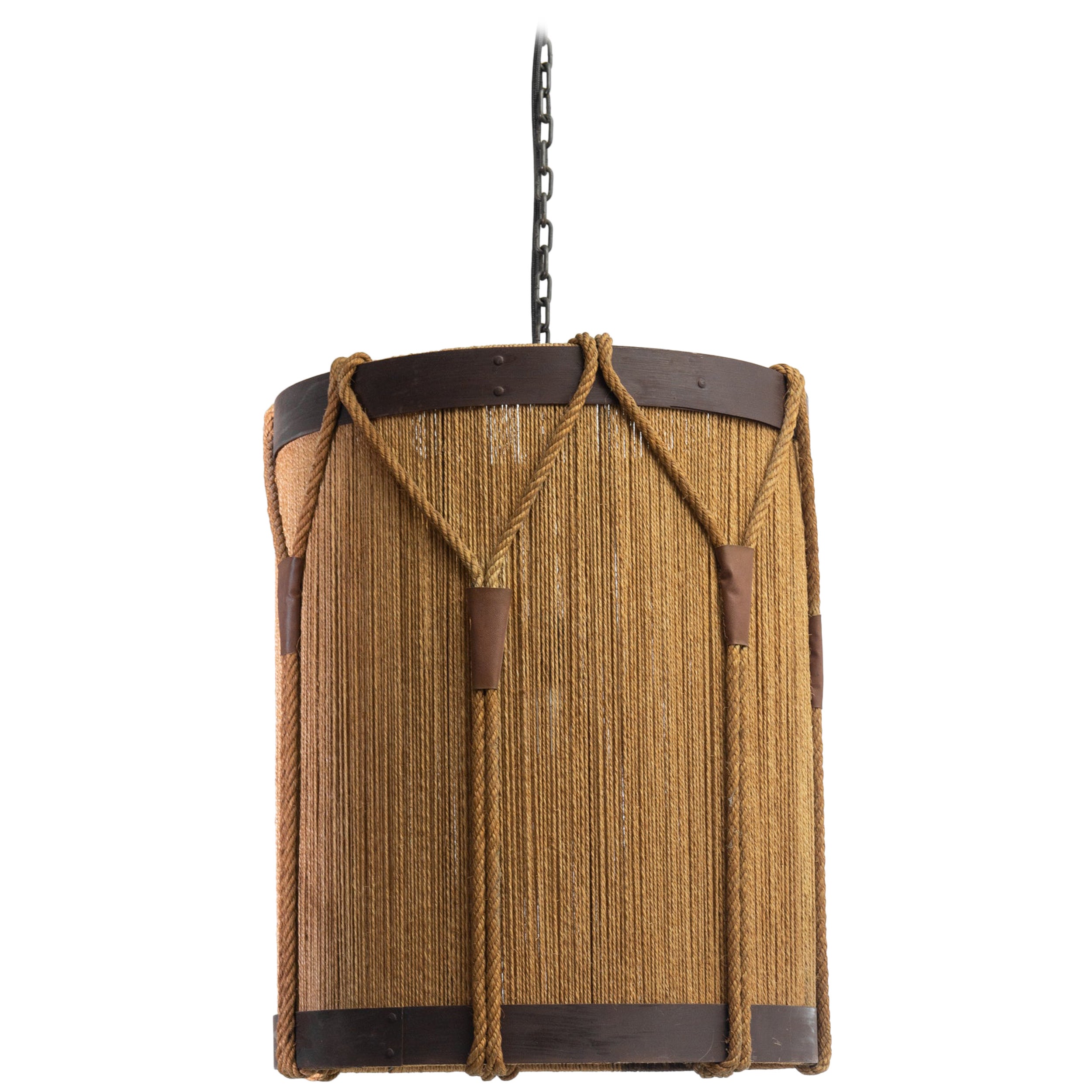 1960s Bohemian French Pendant String Lamp