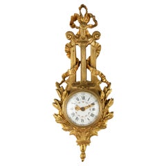 Late 19th Century Louis XVI Style Ormolu Bronze Cartel Clock