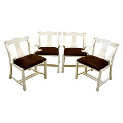 Italian Painted Wooden Dining Chairs, 1960s, Set of 4