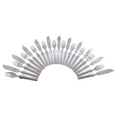 Elsinore by Georg Jensen Sterling Silver Flatware Individual Fish Set 22 Pieces
