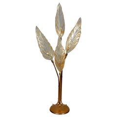 Barovier & Toso Avventurina Art Glass Taro Leaf Floor Lamp
