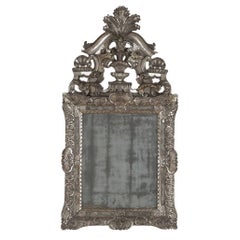 18th Century French Silver Giltwood Mirror