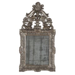 18th Century French Silver Giltwood Mirror