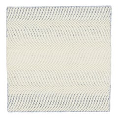 Modern Moroccan Style Handmade Ivory Custom Wool Rug