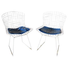 1970’s Wire Knoll Bertoia Side Chairs - a Pair