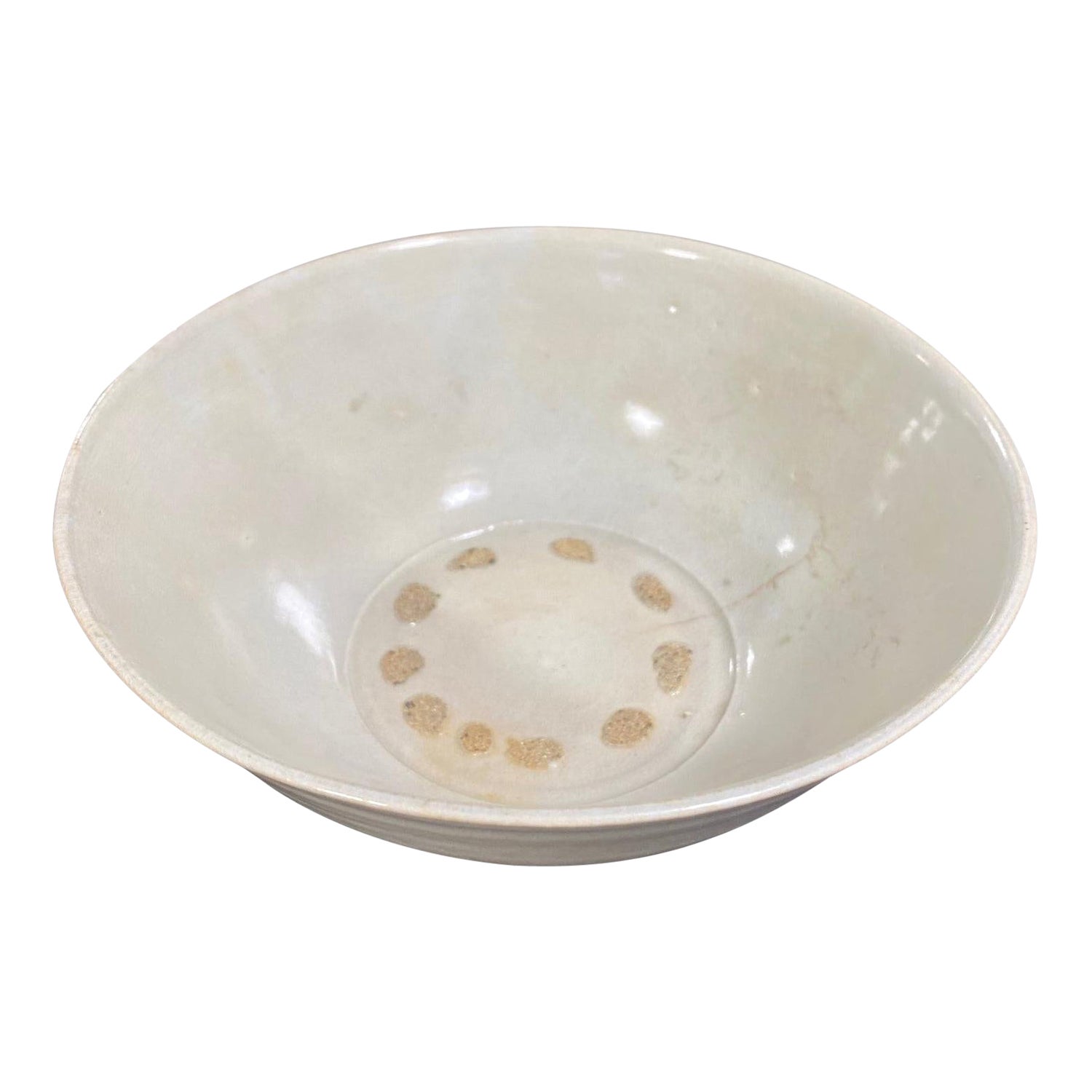 Korean Joseon Dynasty White Glazed Pottery Ceramic Chawan Tea Bowl