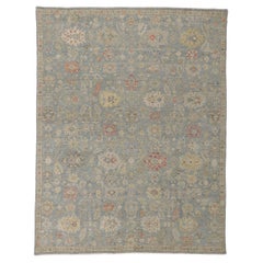 New Contemporary Distressed Rug with Modern Vintage Style