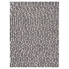 Tempo Cinque - Grey - Design Summer Kilim Rug Wool Cotton Carpet Handwoven Flat