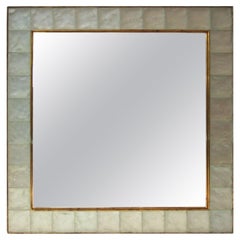 Ghiró, "Pastis" Wall Mirror, Gold Brass and Crystal Glass, circa 2000