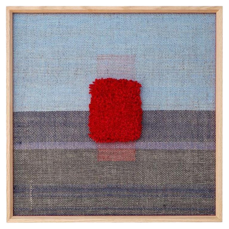 Rosso Flag Hand Woven Panel For Sale