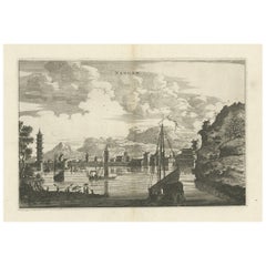 Antique Print of the City of Nangan in Fujian, China, 1668