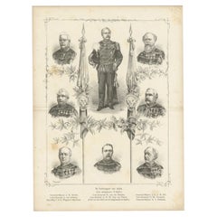 Antique Print of Important Military of Aceh in Sumatra, Dutch East Indies, 1883