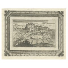 Very Rare Antique Print of the City of Nice in France, c.1700