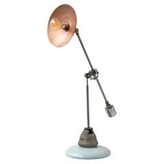 RTO Copper and Glass Found Object Table Lamp #15