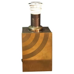 Modern Italian Brass Lamp Willy Rizzo Style 