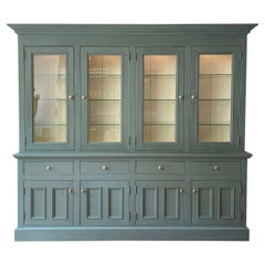 Vintage Very Large Glazed Kitchen Unit or Shop Display Cabinet