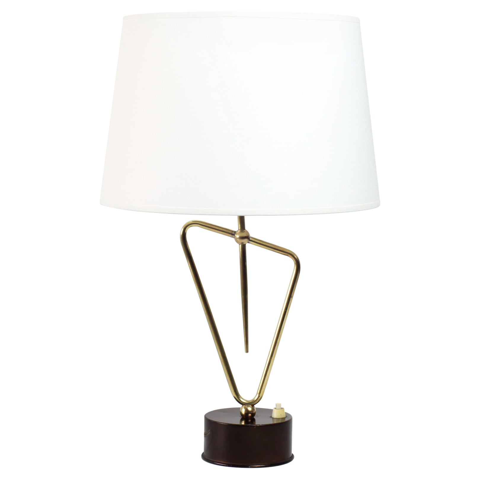 French Art Deco Table Lamp in Brass For Sale