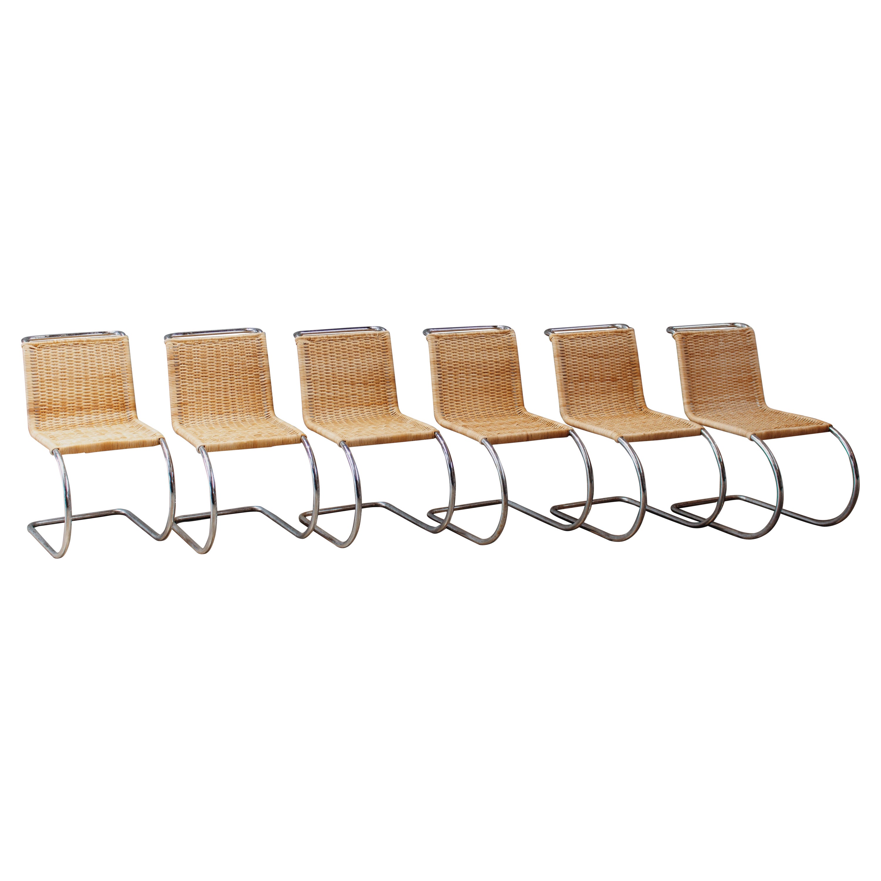 Ludwig Mies Van Der Rohe "MR10" Chairs for Gavina Knoll, 1927, Set of 6 For Sale