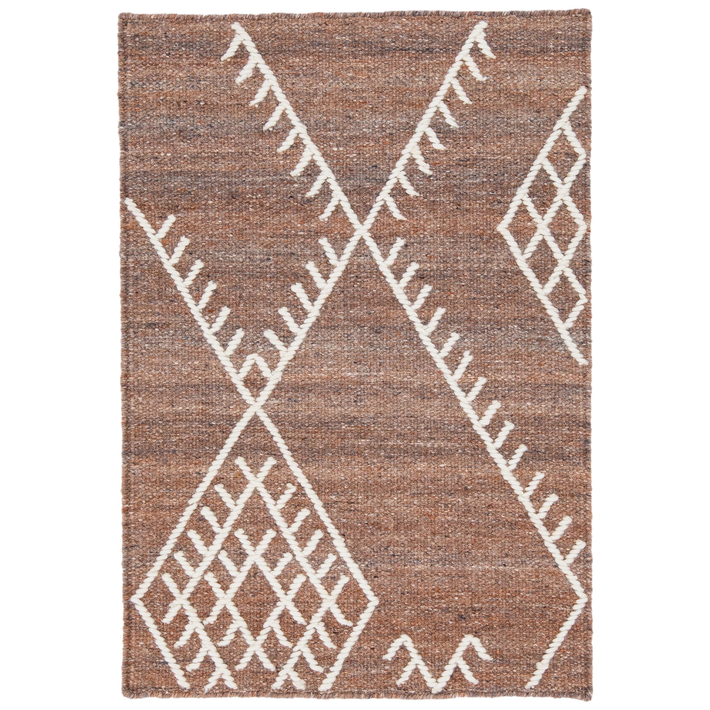 Apadana's Flatweave Kilim Custom Brown Wool Rug For Sale