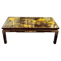 Vintage English Chinoiserie Decorated Coffee Table