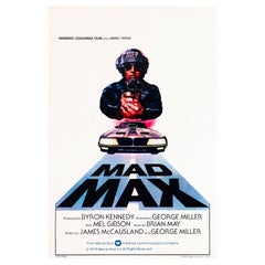 'Mad Max' Original Vintage Movie Poster by Tom Beauvais, Belgian, 1982