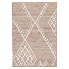 Tappeto in lana personalizzato Apadana a trama piatta Rug & Kilim marrone chiaro