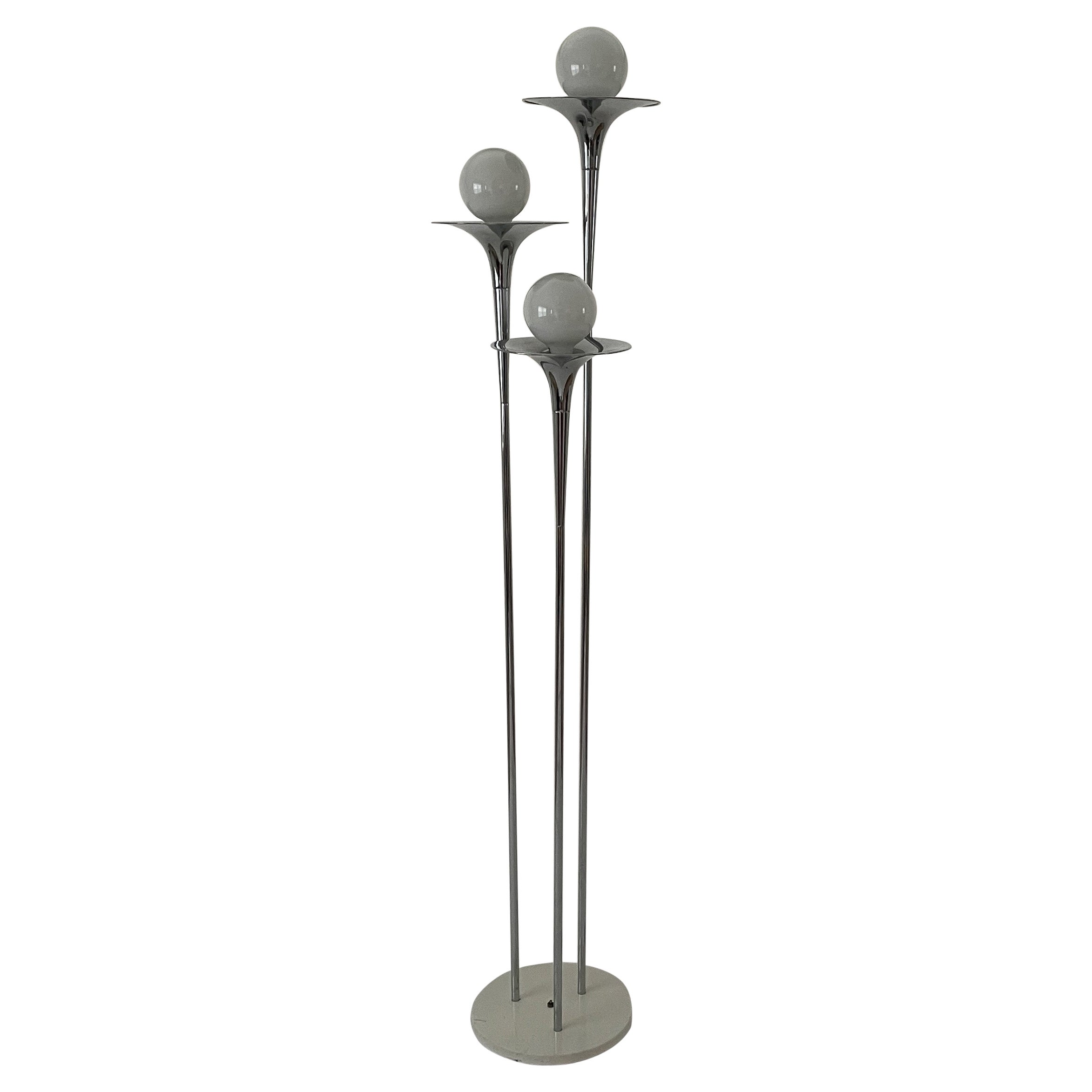 Trumpet Floor Lamp Designed by Goffredo Reggiani C. 1970's For Sale