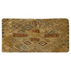 Antique American Hooked Rug From 1870s ( 3'1" x 6'1" - 94 x 185 cm )
