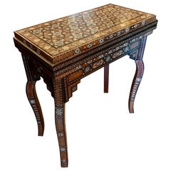 19TH Century Ottoman Empire Inlaid Game Table