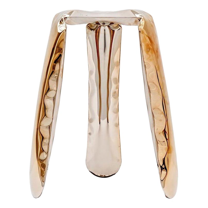 Plopp Mini Stool in Gold Polished Copper 'Limited Edition' by Zieta