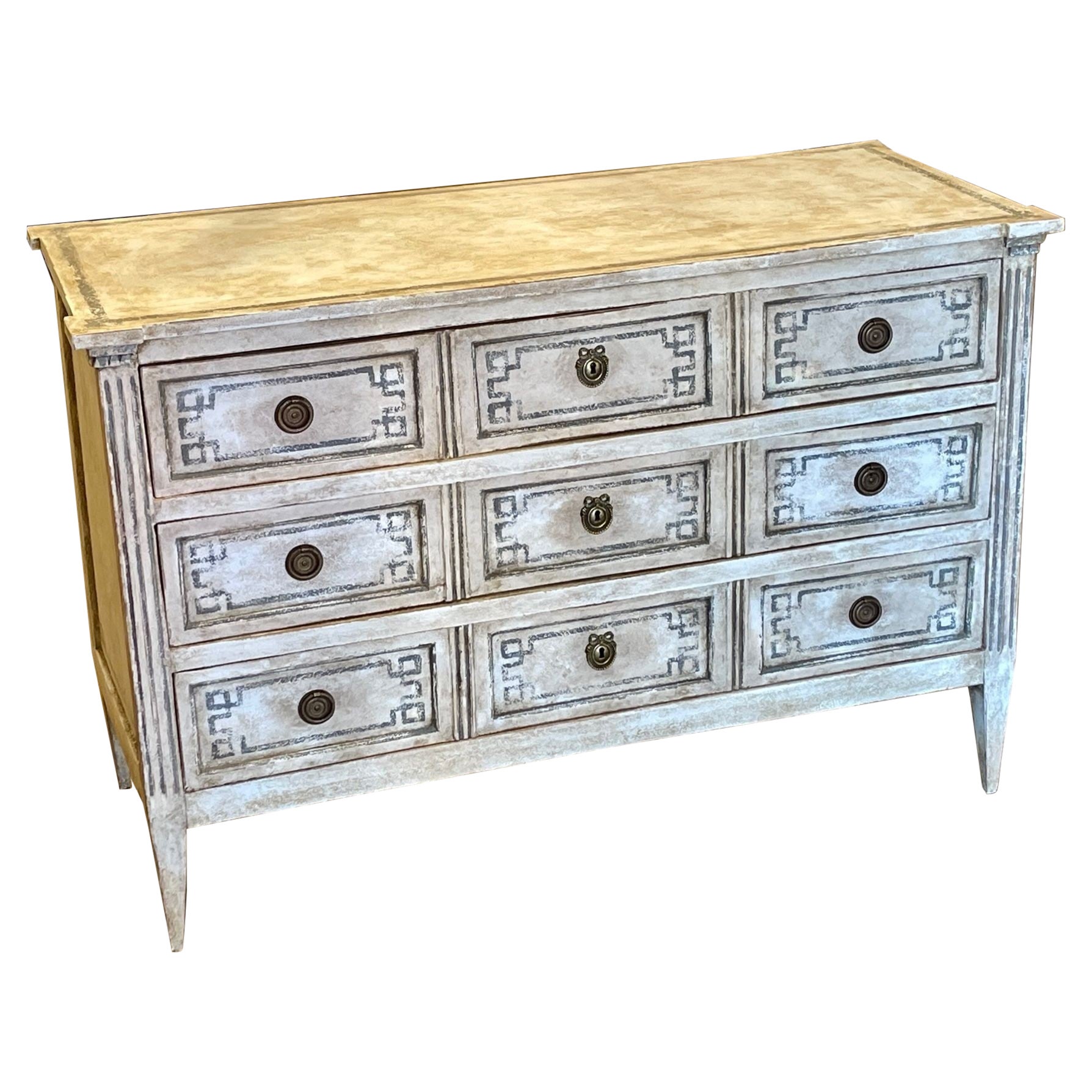 Slecht Gevestigde theorie mot 19th Century Italian Neo-Classical Painted 3 Drawer Commode For Sale at  1stDibs