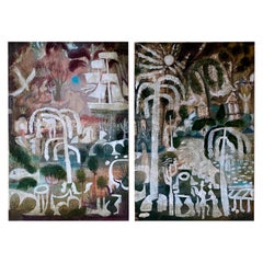 Paire de peintures « The Sacred and The Profane » de Kevin Paulsen
