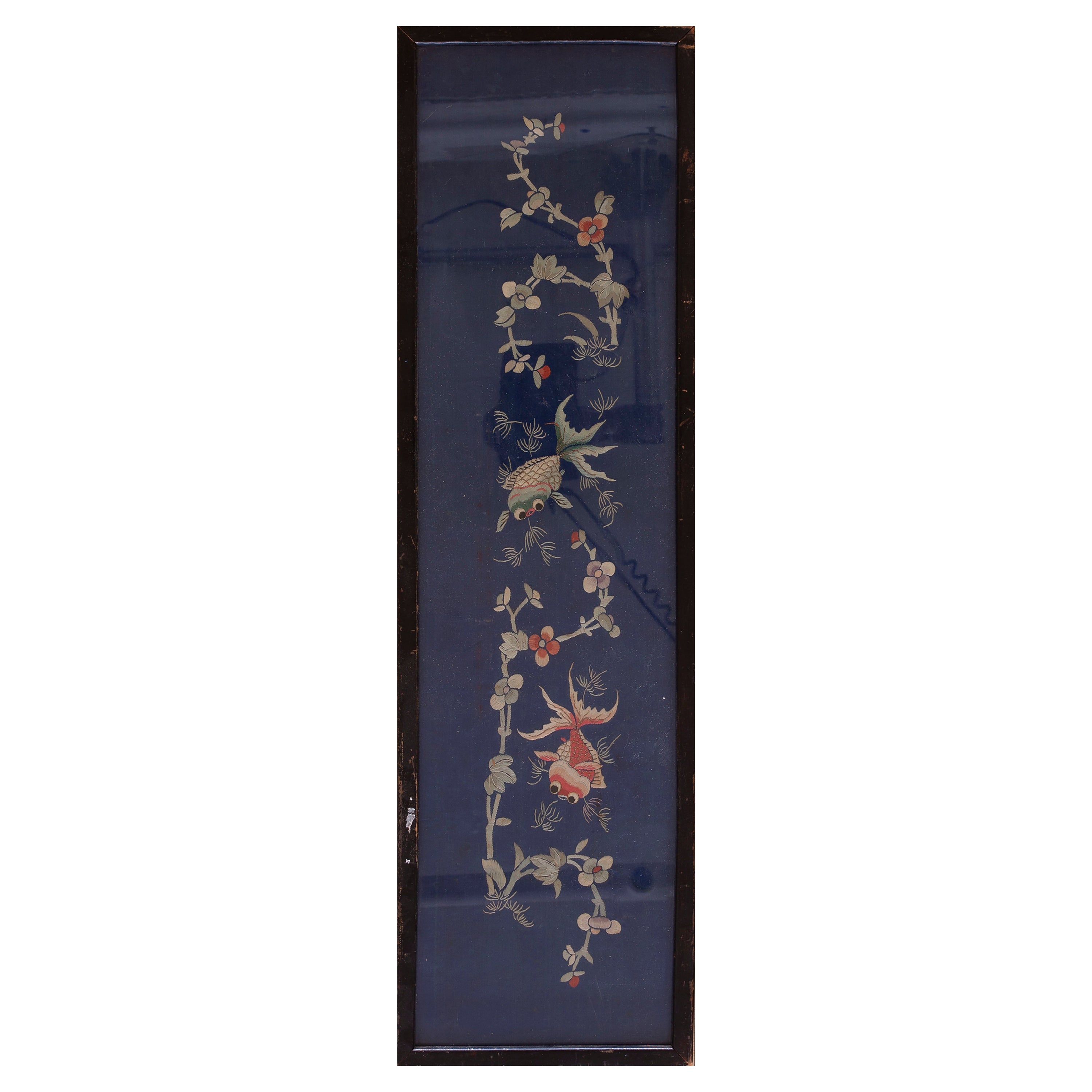 Antique Chinese Textile Farmed 0' 8''x 1' 10'' For Sale