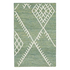 Apadana's Flatweave Kilim Custom Green Wool Rug