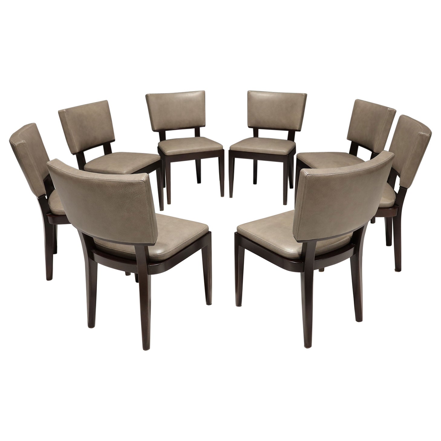 Christian Liaigre Harry Dining Chairs in Spinnybeck Leather, Set of 8