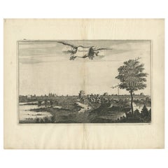 Antique Print of the City of Xantsui in China, 1668