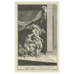 Old Original Engraving of Joseph Tempted to Whoredom, 1728