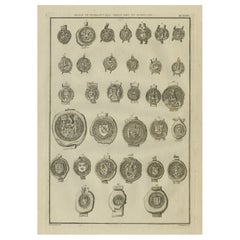 Antique Print of Seals of Nobility and Important Men of Scotland, 1792