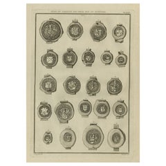 Antique Print of Seals of Nobility and Important Men of Scotland, 1792