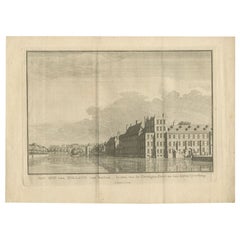 Antique Print of the Buitenhof, Dutch Government, the Hague, the Netherlands