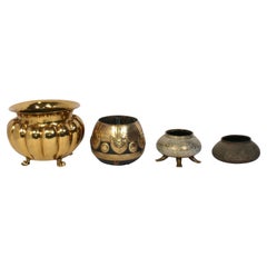 Vintage Selection of Brass Planters