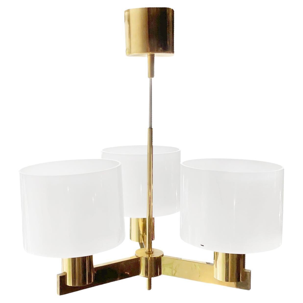 20th Century Swedish Brass Markaryd Chandelier, Pendant by Hans-Agne Jakobsson