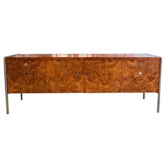 SOLDStunning Mid Century Modern Ward Bennett For Pace Burled Olive Wood Credenza
