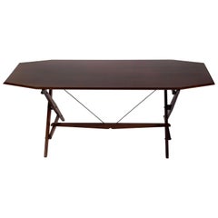 Rare Mahogany 'TL2' Cavalletto Table / Desk by Franco Albini for Poggi, Italy