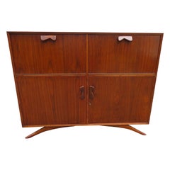 Vintage Fabulous Grosfeld House Style Splayed Legs Bar Desk Cabinet Mid-Century Modern