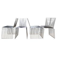 Set of 4 Max Sauze Sculpture Chairs, France 1970´s